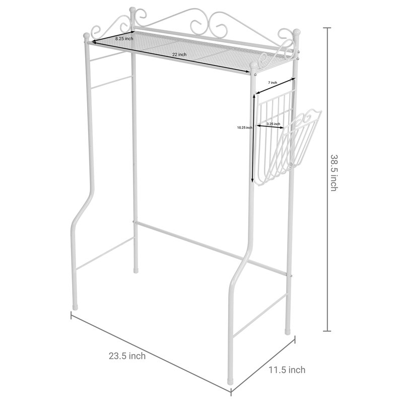 Rebrilliant Ortonville Metal Freestanding OvertheToilet Storage Wayfair